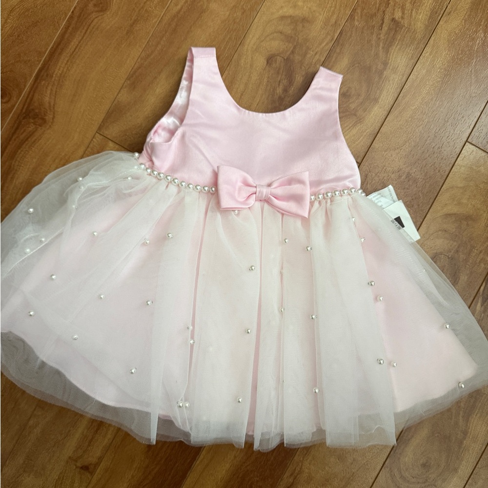 Baby Light Pink Satin Dress